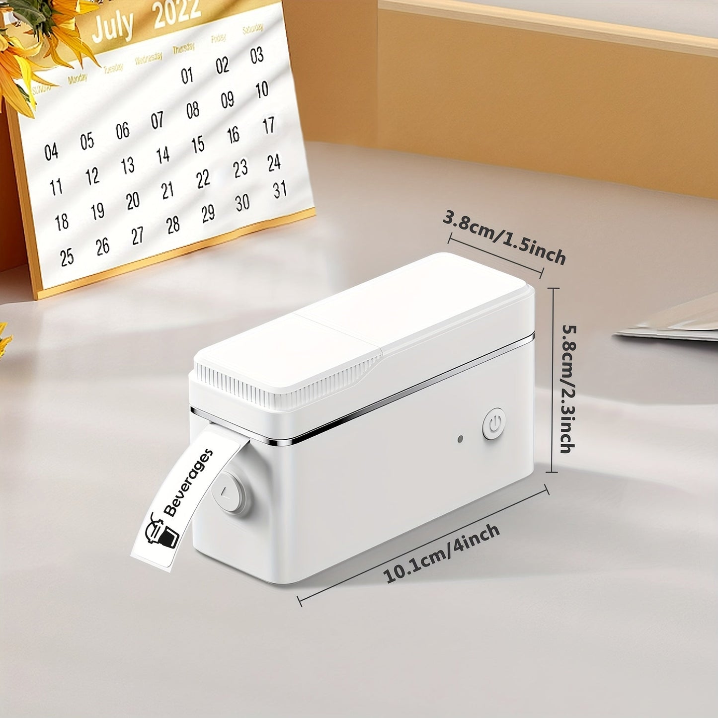 P31S Label Maker Machine with Tape - Portable Wireless Thermal Printer for Office & Home, Mini Sticker Maker with Multiple Templates, White
