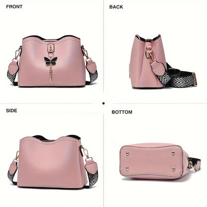 Small Crossbody Bags for Women - Fashion Butterfly Bucket Purses, Lightweight Shoulder Handbags