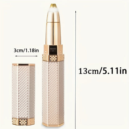 4-in-1 Facial Electric Shaver for Women - Rechargeable Painless Epilator, Eyebrow, Nose, and Bikini Hair Trimmer