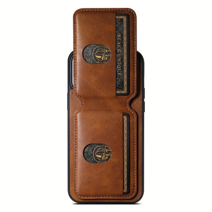 Suteni Luxury PU Leather Card Holder Phone Case - Compatible with iPhone 15 Pro Max, 14 Plus, 13, 12, 11, XR, XS Max