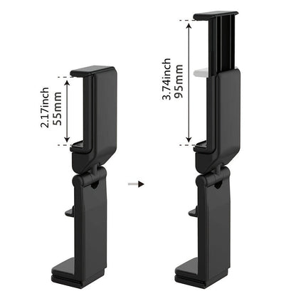 Foldable Travel Phone Stand – Airplane Seat Mount Holder, Adjustable & Rotatable, Portable, Compact, Space-Saving Design for Train, Flight, Desk