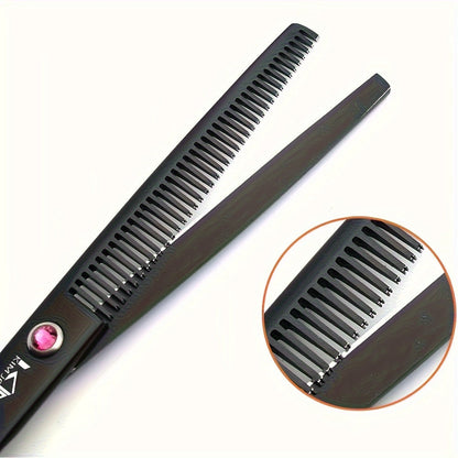 4pcs Professional 7-Inch Dog Grooming Scissors Set - Straight, Thinning, Curved, and Chunkers with Comb