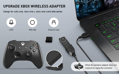 USB Wireless Adapter for Xbox One S/X/Elite & Windows PC – Controller Receiver 1st & 2nd Gen