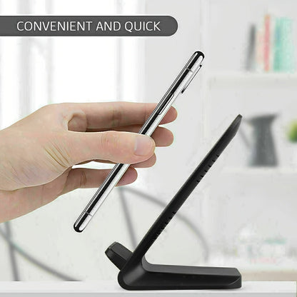 30W Fast Wireless Charger Stand Dock – Compatible with Apple iPhone, Samsung, Android Phones (UK)