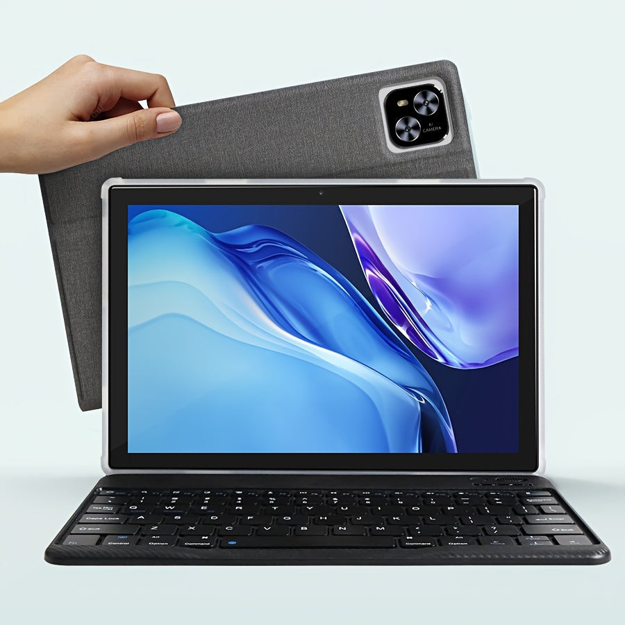 10.1 Inch Android 14 Tablet – 2 in 1 with Keyboard, Mouse, Stylus, 128GB ROM, 12GB RAM, Dual Camera, 5G, 1280x800 Display