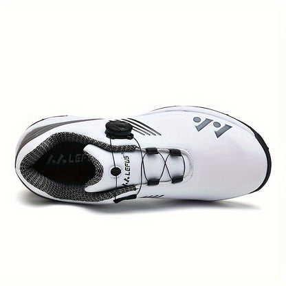 Men's Golf Shoes - Waterproof, Non-Slip Sports Sneakers with Swivel Button for Maximum Comfort