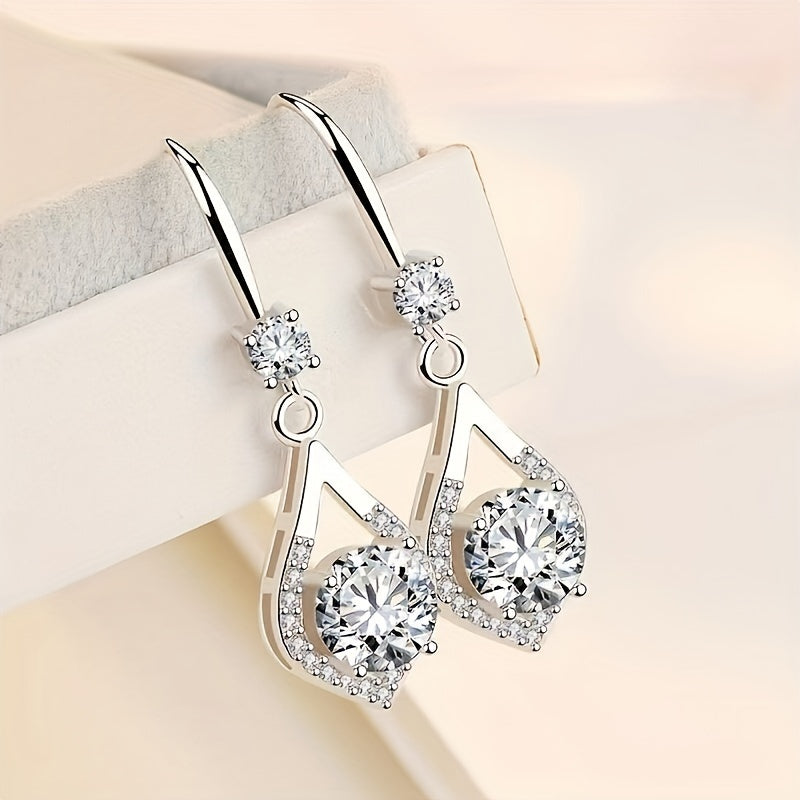 Silver-Plated Mozambique Drop Earrings – Elegant Jewelry for Professional Women