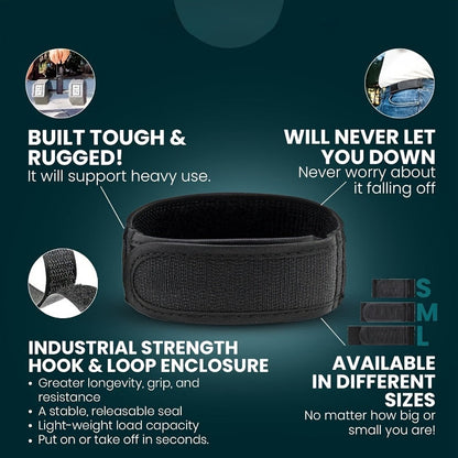 Men's No-Buckle Elastic Belt – Casual Nylon Waistband with Magic Tape Closure, One Size Fits Most