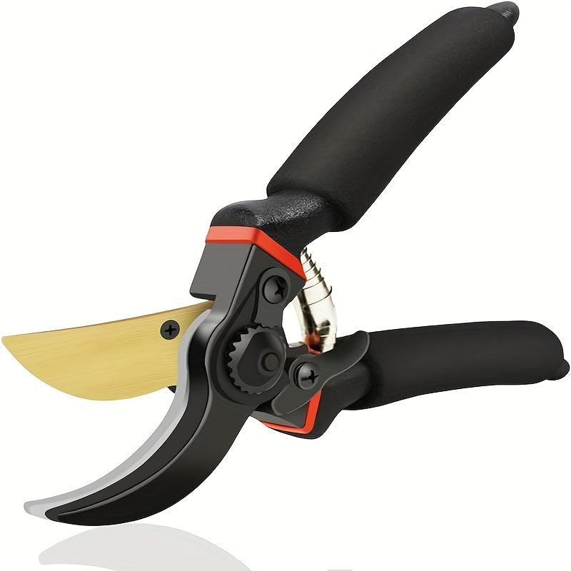 8.5" Professional Titanium Bypass Pruning Shears (T13) – Super Sharp Premium Garden Shears, Heavy Duty Handheld Pruners for Gardening and Hedge Trimming