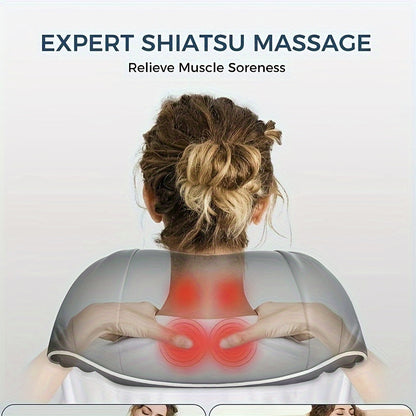 2024 ISKOVI Electric Neck Massager – With Heat for Neck, Shoulder, Back, Foot, Leg & Muscle Relief, Ideal Gift