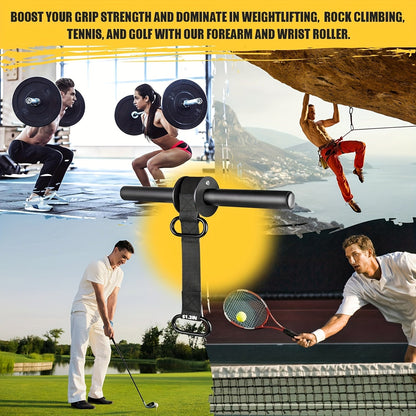 Ultra-Strong Forearm and Wrist Strengthener – Durable Nylon Webbing, Quick Locking Mechanism, Anti-Slip Grip Handles for Enhanced Training