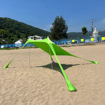 Outdoor Beach Tent Sun Shelter – Windproof UPF50+ Portable Camping Canopy for Family