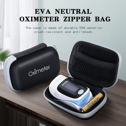 Durable Fingertip Pulse Oximeter Case with Zipper - Portable Protective Carrying Bag for Blood Oxygen Monitor - Ideal for Travel and Daily Use