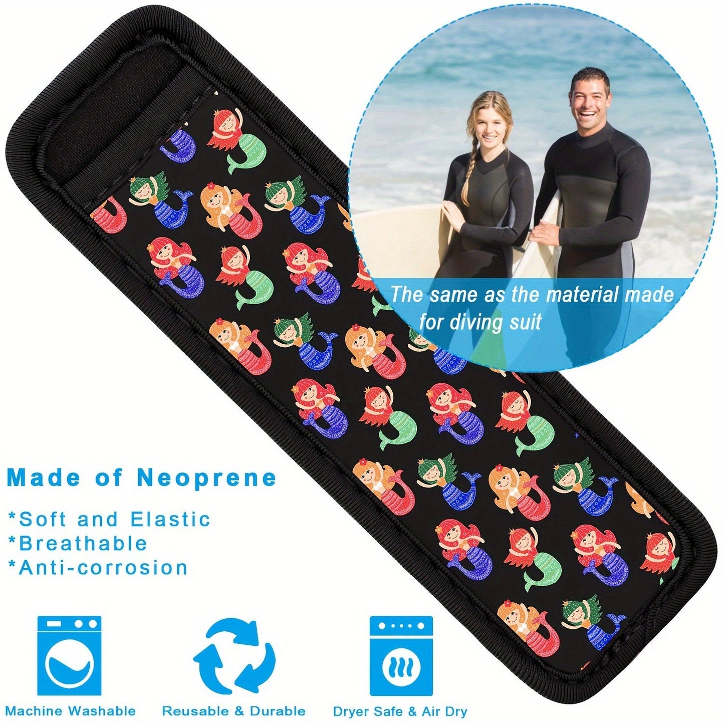 6pcs Ice Pop Sleeves Set - Neoprene Freezer Popsicle Holder, Reusable and Washable Colorful Ice Sleeves, Kitchen Accessories
