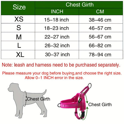 Adjustable Reflective No-Pull Dog Harness Vest – Escape Proof, Comfortable Fit for Small, Medium, Large Dogs, Ideal for Walking, Hiking, Running – King's Day Gift Idea