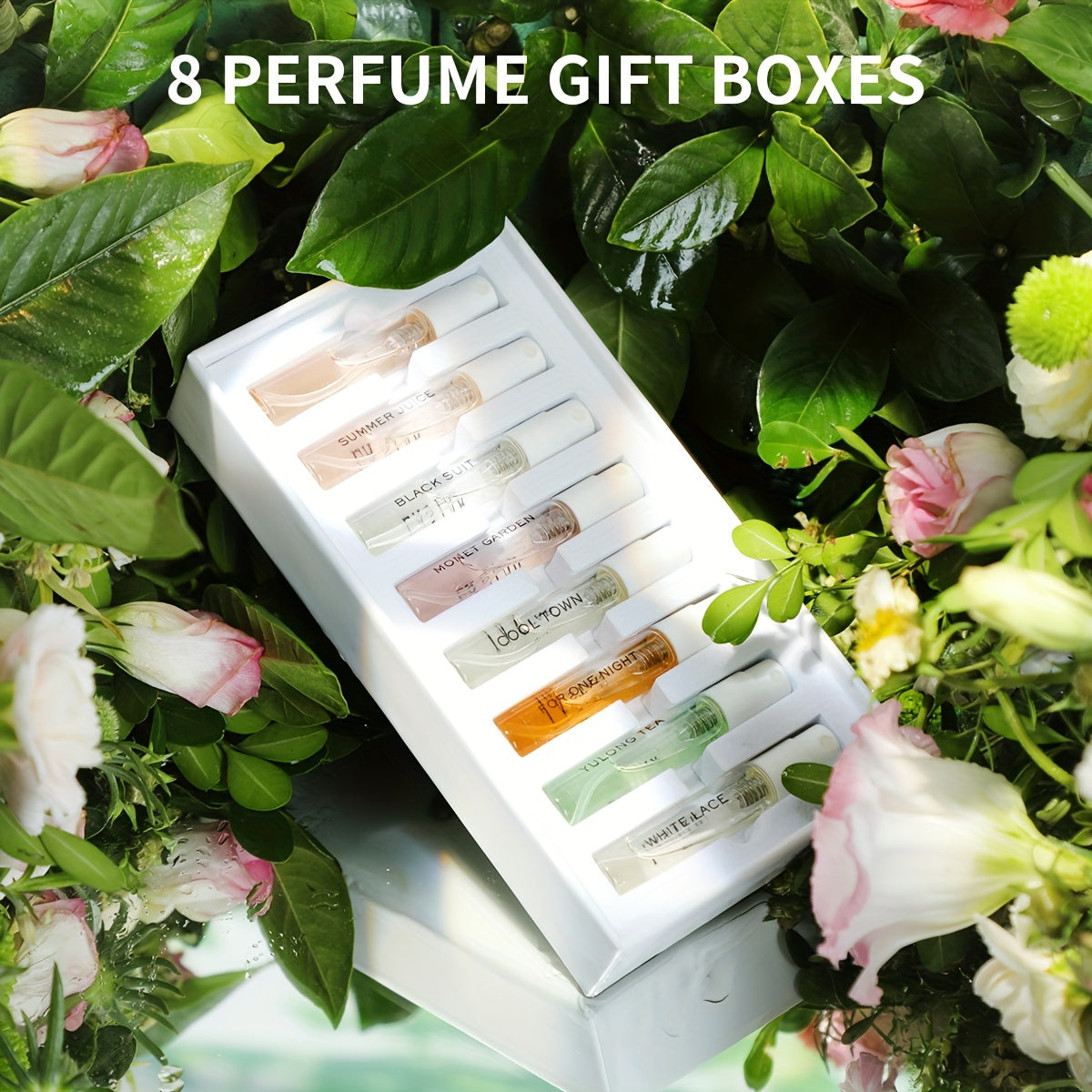 LASTAR Women's Spray Perfume Set - 8-Piece Gift Box, Long-Lasting Fragrances of Fresh Flowers, Fruit, Citrus and Wood