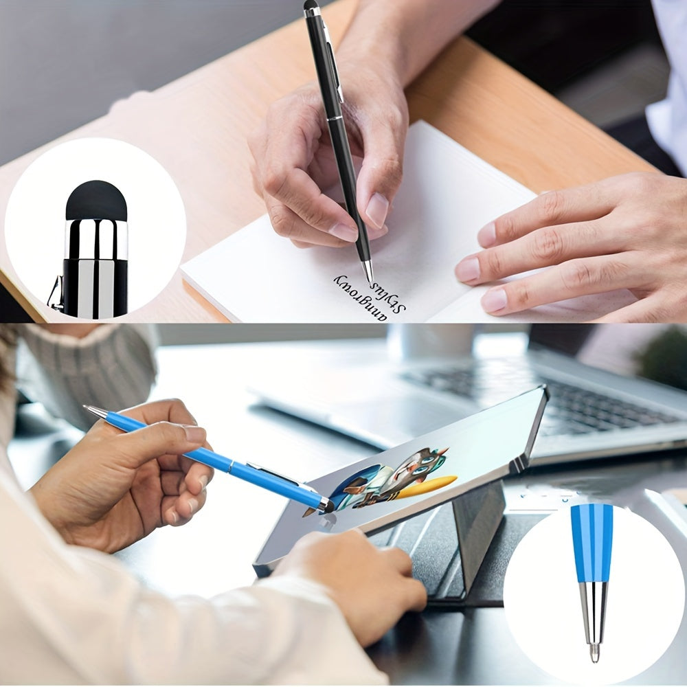 10pcs Universal 2 in 1 Stylus Pen - Touch Pen for iOS, Android, Drawing, Capacitive Pencil for iPad, Samsung, Xiaomi Smartphones