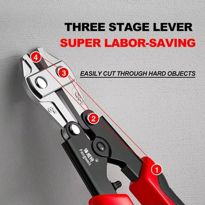 Mini Bolt Cutter Chrome Vanadium Steel - Sharp Wire & Bar Cutting Tool with Labor-Saving Handle
