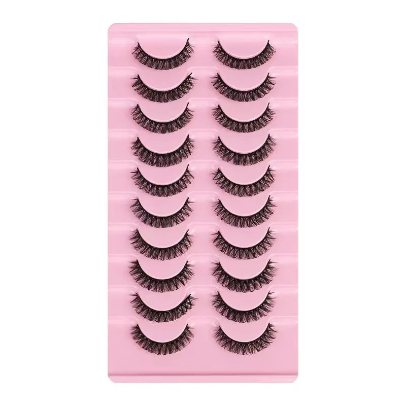 2/10 Pairs 3D Mink Strip False Eyelashes – Dramatic Fake Lash Extensions for Makeup