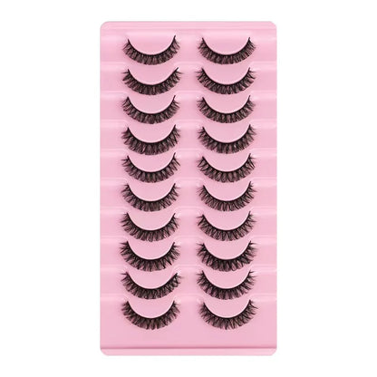 2/10 Pairs 3D Mink Strip False Eyelashes – Dramatic Fake Lash Extensions for Makeup