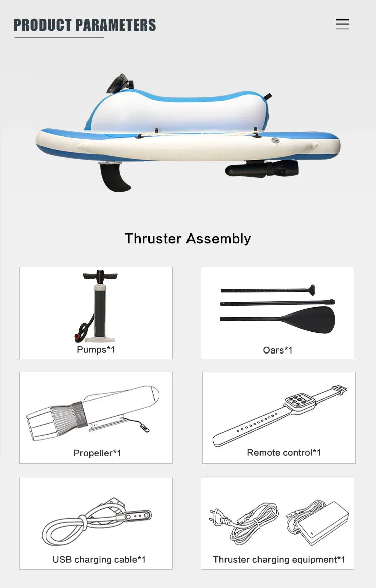 Remote Control Electric Motorized Inflatable Jet Ski Boat – Floating Water Motor Boat with Electric Underwater Scooter