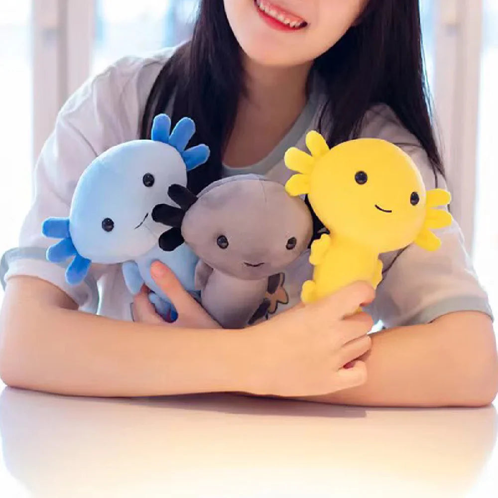 Kawaii Axolotl Plush Toy - Soft Stuffed Animal Pillow for Christmas Gifts & Home Decor