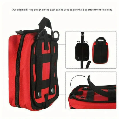 Outdoor First Aid Kit - EDC MOLLE Medical Survival Emergency Pack for Camping Hiking Fishing & Travel