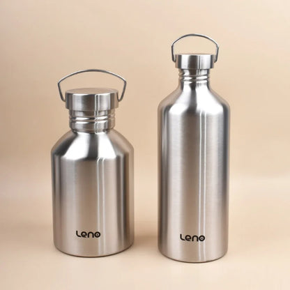 2L Stainless Steel Sports Water Bottle - Large Capacity Reusable Flask for Camping & Outdoor Activities