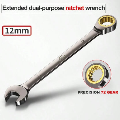 6-32mm Ratchet Combination Wrench - Dual-Use Universal Repair Tool for Car & Motorcycle Maintenance