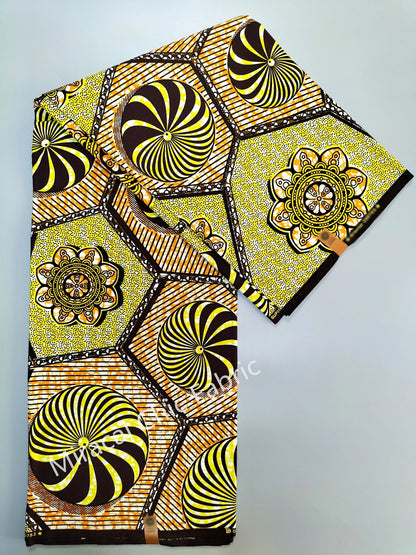 Guaranteed Veritable African Real Wax Fabric - 100% Cotton High Quality Ankara Pagne 6 Yards Nigerian Women’s Style Dress Material