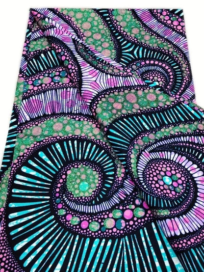Original African Wax Print Fabric - 6 Yards 100% Cotton Nigerian Ankara Sewing Material for Women’s Dresses