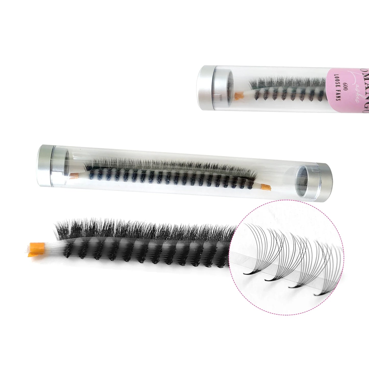 CoMango 600 Premade Volume Lash Fans | Pointy Base 3D–16D Eyelash Extensions – Faux Mink Wholesale