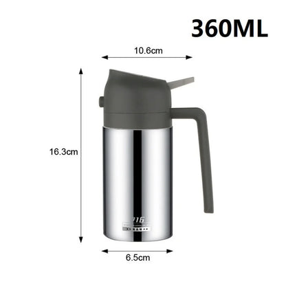 2-in-1 Stainless Steel Oil Dispenser - Refillable Cooking Spray Bottle for Baking & Kitchen Use