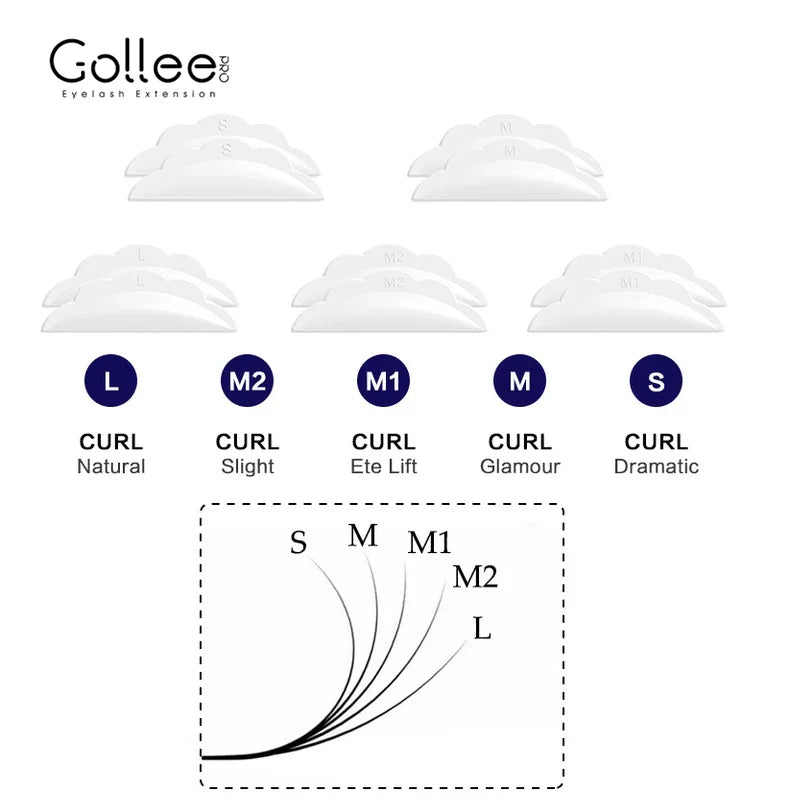 Gollee Eyelash Lifting Perm Kit – Original Lash Lift Set for 4-6 Weeks Retention, Eyelash Curler & Treatment Makeup Set