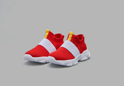 Sonic Shoes for Boys – Red Cartoon Anime Sneakers, Kids’ Sonic Themed Athletic Shoes