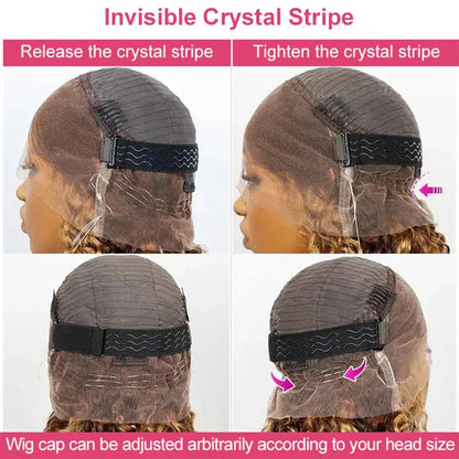 Highlight Invisi-Strap HD 360 Lace Front Wig – 250 Density Deep Curly Pre-Plucked Human Hair Full Lace Wig