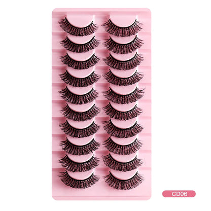2/10 Pairs 3D Mink Russian Strip False Eyelashes – Dramatic Fake Lash Extensions for Makeup
