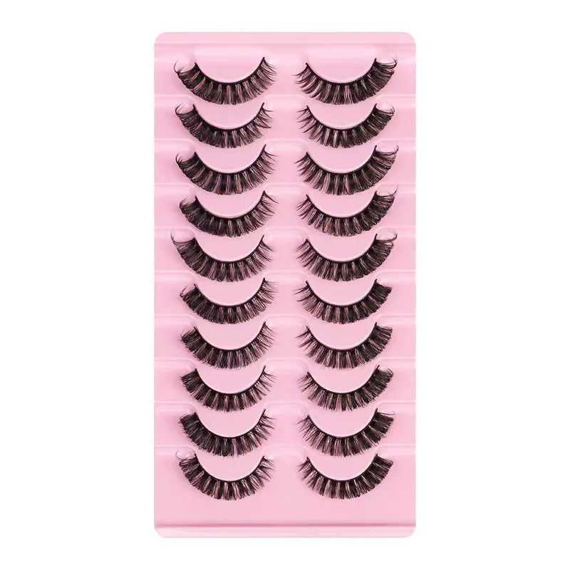 2/10 Pairs 3D Mink Strip False Eyelashes – Dramatic Fake Lash Extensions for Makeup