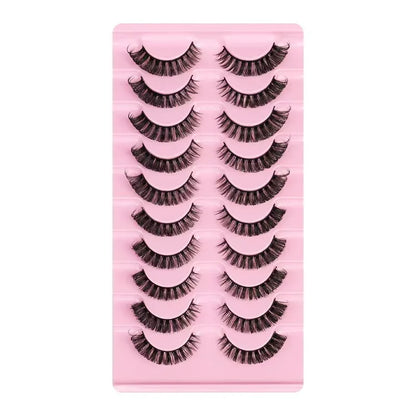 2/10 Pairs 3D Mink Strip False Eyelashes – Dramatic Fake Lash Extensions for Makeup