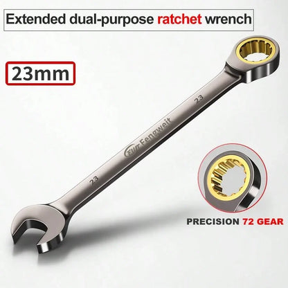 6-32mm Ratchet Combination Wrench - Dual-Use Universal Repair Tool for Car & Motorcycle Maintenance