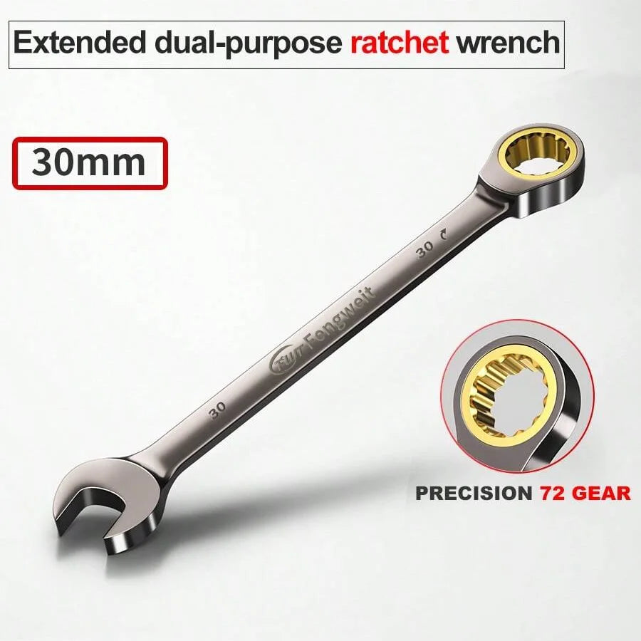6-32mm Ratchet Combination Wrench - Dual-Use Universal Repair Tool for Car & Motorcycle Maintenance