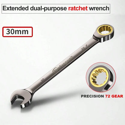 6-32mm Ratchet Combination Wrench - Dual-Use Universal Repair Tool for Car & Motorcycle Maintenance