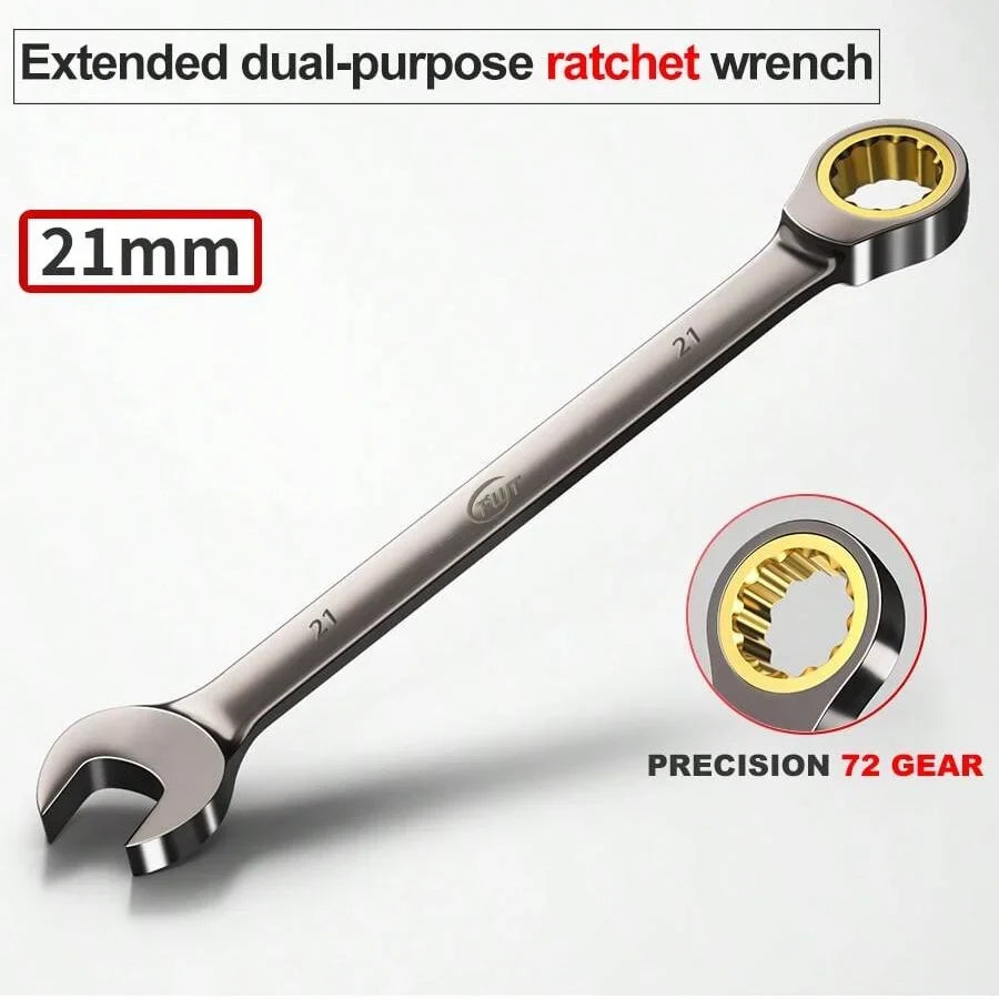 6-32mm Ratchet Combination Wrench - Dual-Use Universal Repair Tool for Car & Motorcycle Maintenance