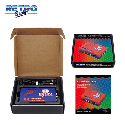 RetroScaler2x AV to HDMI Converter – Line Doubler for PS2, N64, NES, Dreamcast, Saturn, MD1 & MD2 Consoles