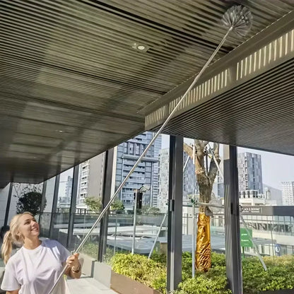 Adjustable Spider Web Ceiling Cleaner - Heavy-Duty Metal Broom with Ergonomic Handle for Multi-Surface Dusting
