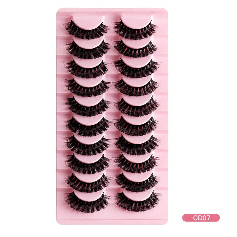 2/10 Pairs 3D Mink Strip False Eyelashes – Dramatic Fake Lash Extensions for Makeup