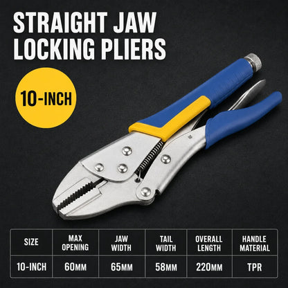 Multi-Function Locking Pliers - Straight & Curved Jaw Adjustable Heavy-Duty Vise Grip Clamp Tool