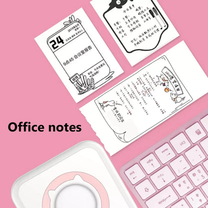 Portable HD Mini Thermal Printer - Universal 57mm Self-Adhesive Paper Label Sticker | Phone Picture & Photo Printing 2024