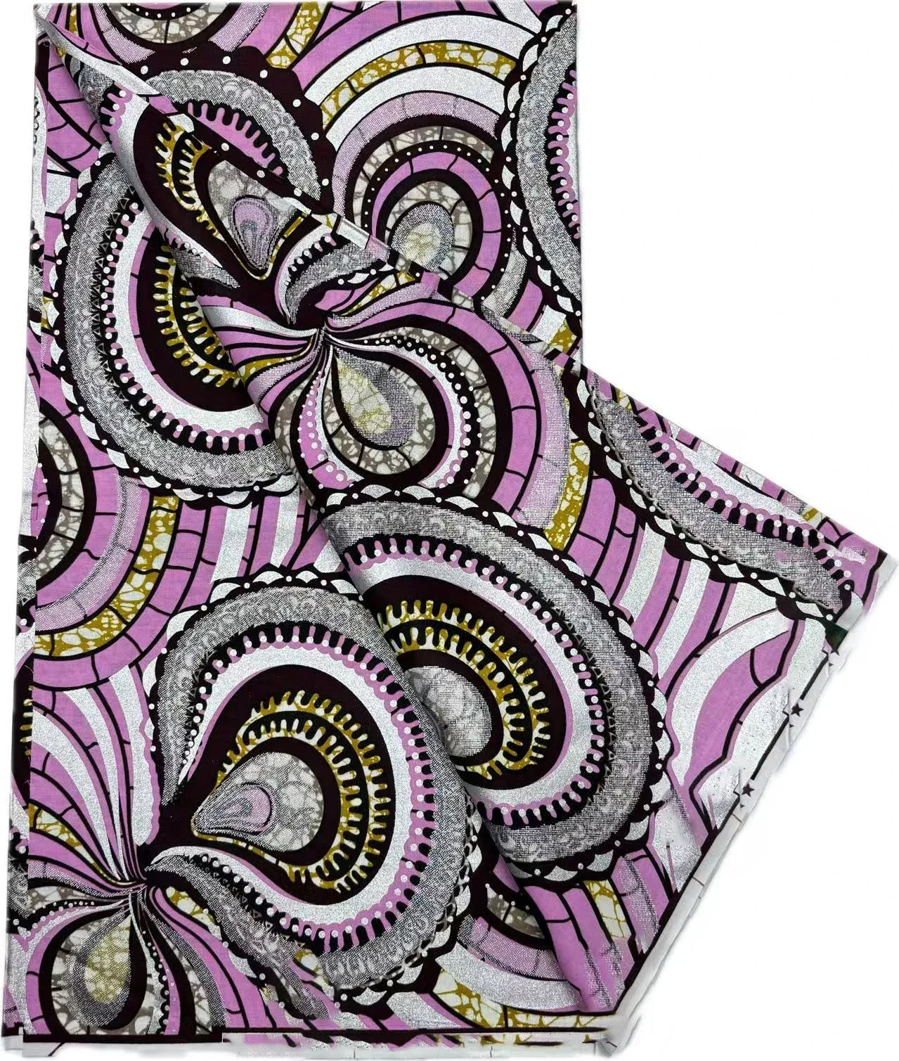 Grand Super Ankara Wax Fabric - Original 100% Cotton Glitter Batik Pagne 6 Yards Nigerian Party Dress Sewing Material