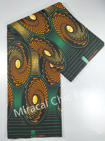 Guaranteed Veritable African Real Wax Fabric - 100% Cotton High Quality Ankara Pagne 6 Yards Nigerian Women’s Style Dress Material